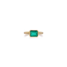 emerald cut emerald stacking ring