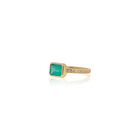emrald cut emerald stacking ring