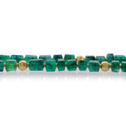 hexagonal emerald bead necklace