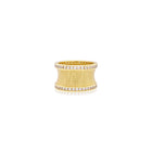 Hammered Ring with Diamonds