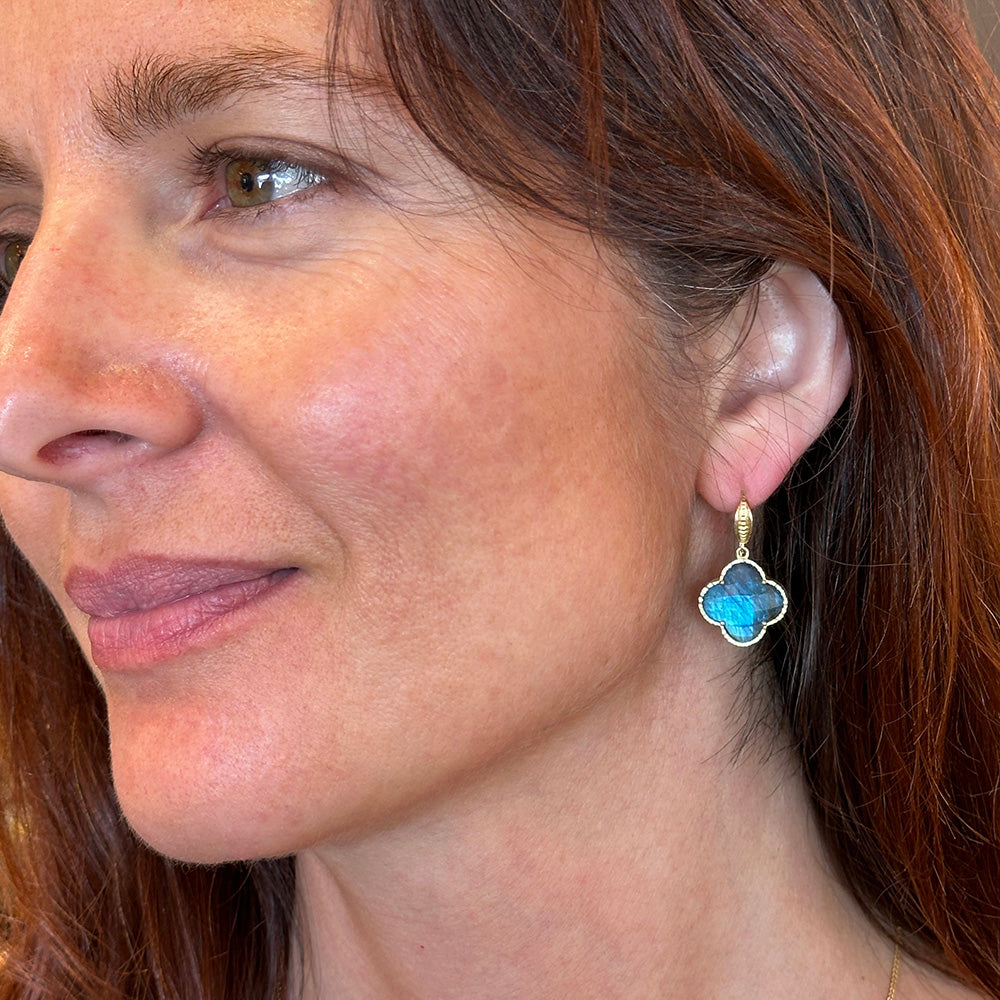 clover drop earrings