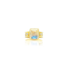Cushion-Shaped Moonstone Cabochon Ring