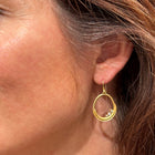 Oval blades of grass earrings