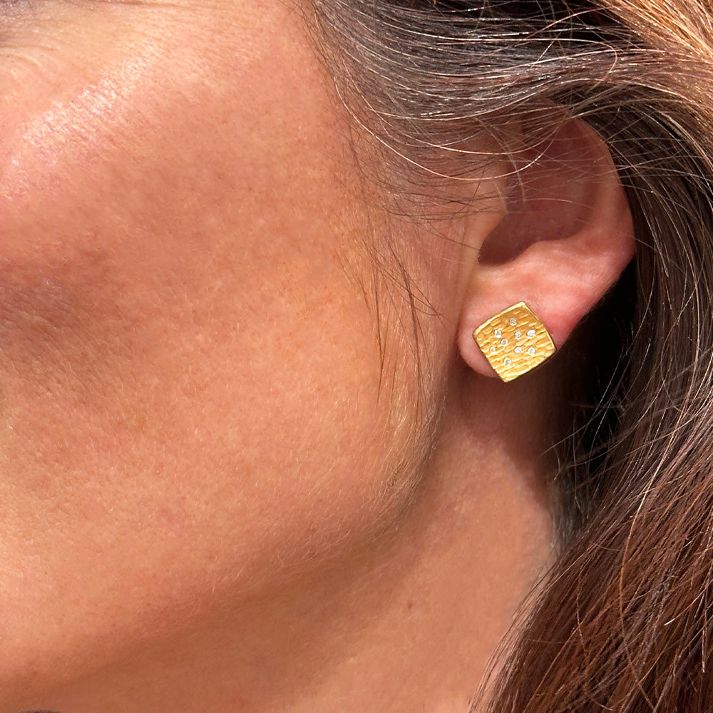 square glacier earrings