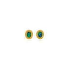 oval opal doublet stud earrings