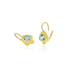 Trillion Blue-Green Aquamarine Earrings