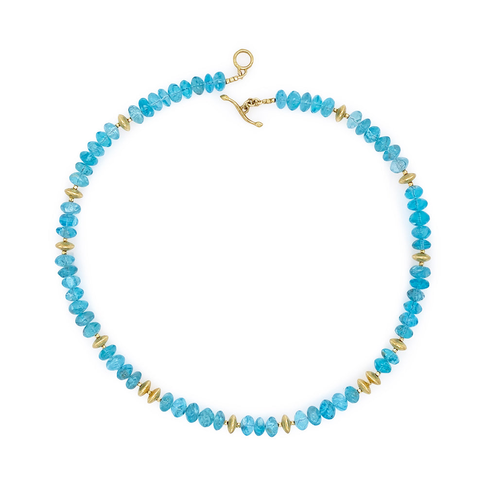 Apatite Rondell Beaded Necklace