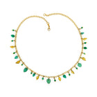 Carved Emerald Leaves Necklace