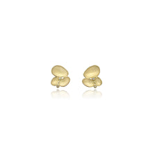 triple shell earrings with diamonds