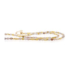 Natural Diamond Necklace with Oval Faceted Beads