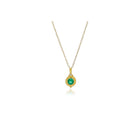 emerald darling pendant with diamond