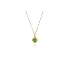 emerald darling pendant with diamond