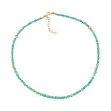 Faceted Emerald Bead Necklace