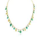 carved emerald leaf necklace