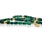 hexagonal emerald bead necklace
