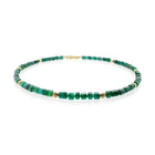 Hexagonal Emerald bead necklace