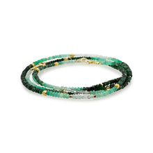 multi-wrap ombre emerald bracelet