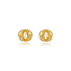 Wave Ball Earrings in 18K