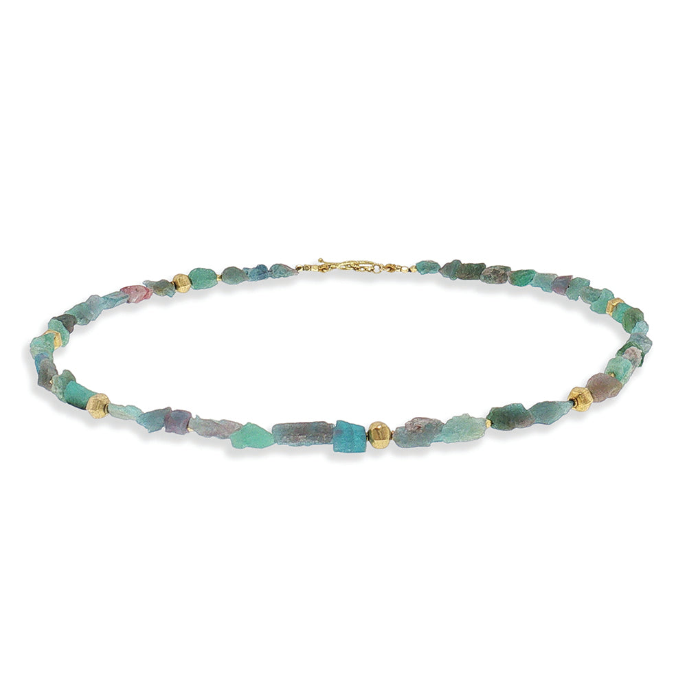 Natural Rough Crystal Paraiba Tourmaline Necklace