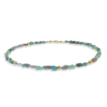 Natural Rough Crystal Paraiba Tourmaline Necklace