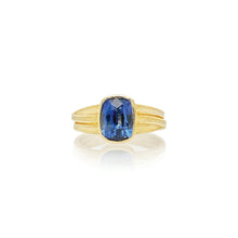 ceylon sapphire double tiered 3 ribbon ring