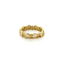18K "Double Bubble Stacking Ring with Diamonds