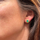 Oval Opal Earrings with Granulation