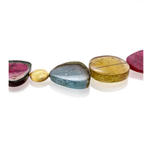 Watermelon Tourmaline Slice Bead Necklace