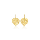 violet leaf earrings with diamonds