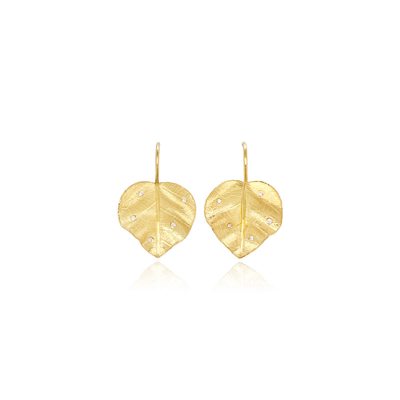 Violet leaves with diamonds