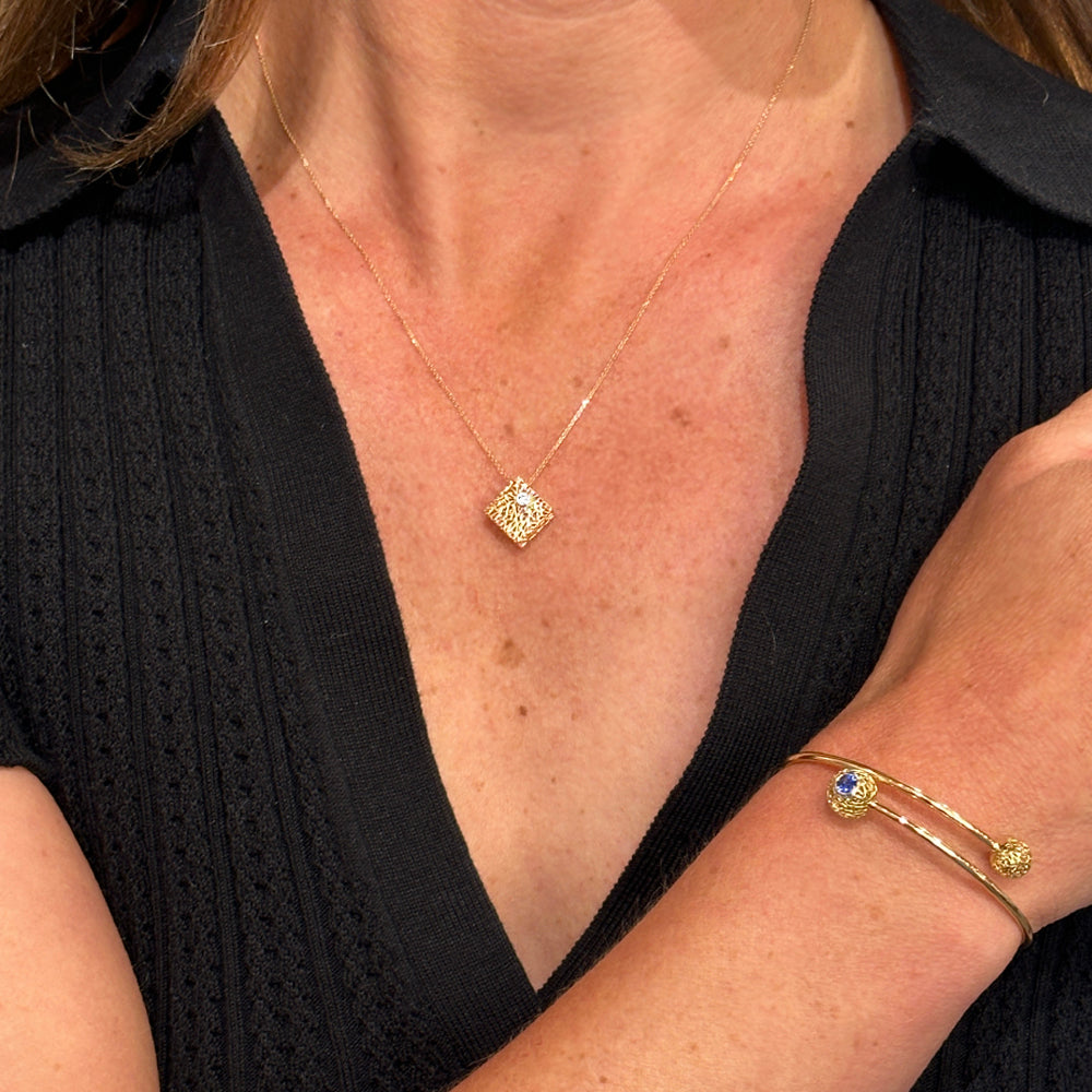 Blue Sapphire Cuff Bracelet