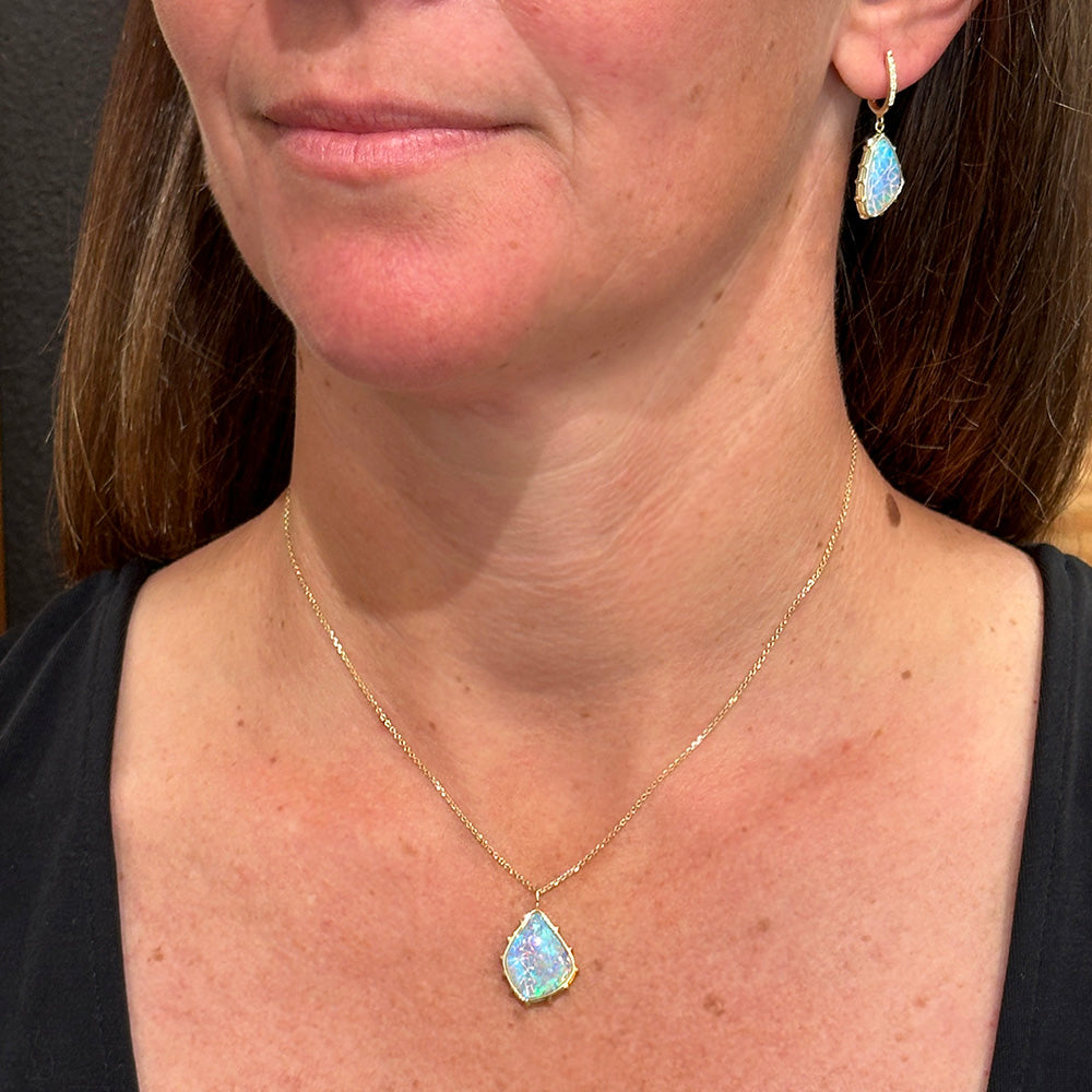 australian crystal opal pendant 1