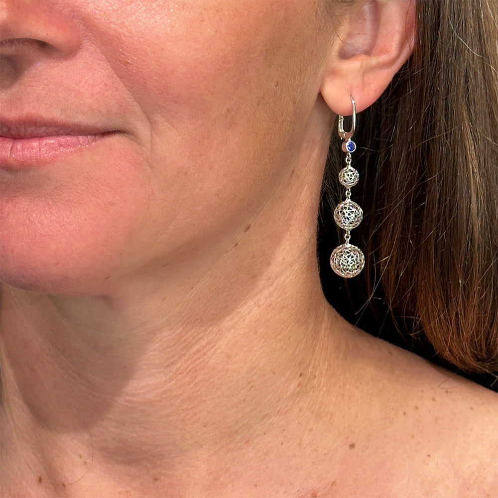 Sapphire Triple Drop Earrings Ii