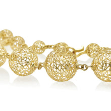 Graduated Gold Sphere Necklace