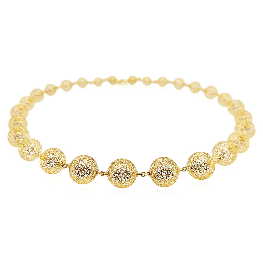 graduated sphere necklace