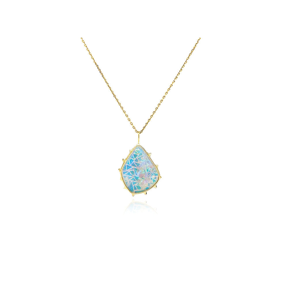 australian crystal opal pendant necklace 1