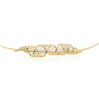 Ribbon necklace in 18k yellow gold
