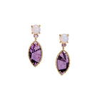 amethyst, chalcedony and purple spinel earrings