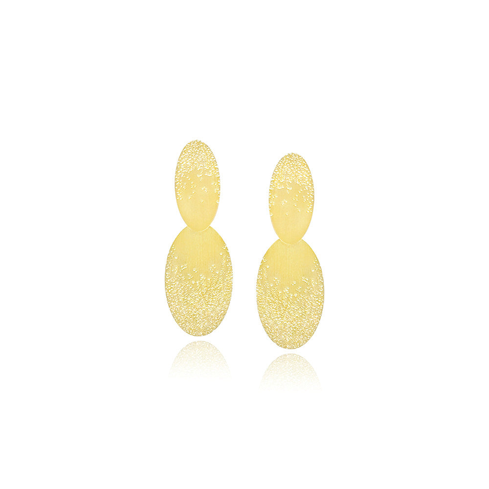 double stardust oval earrings