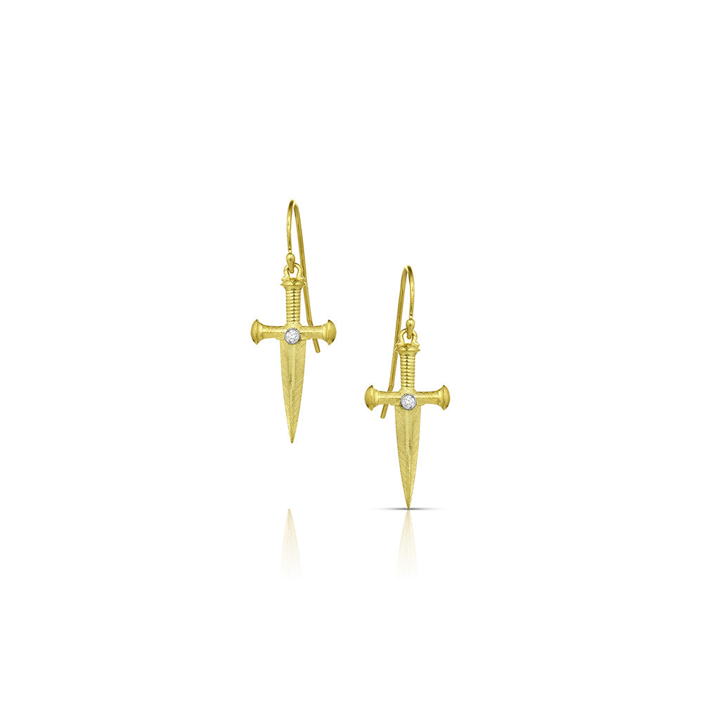 Dagger Earrings with DIamonds