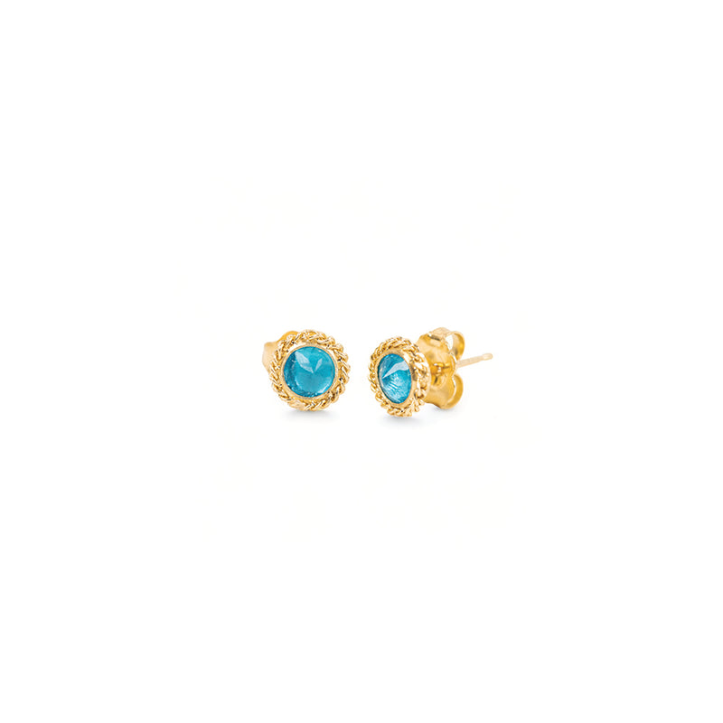 One-Of-A-Kind Apatite Post Back Earrings