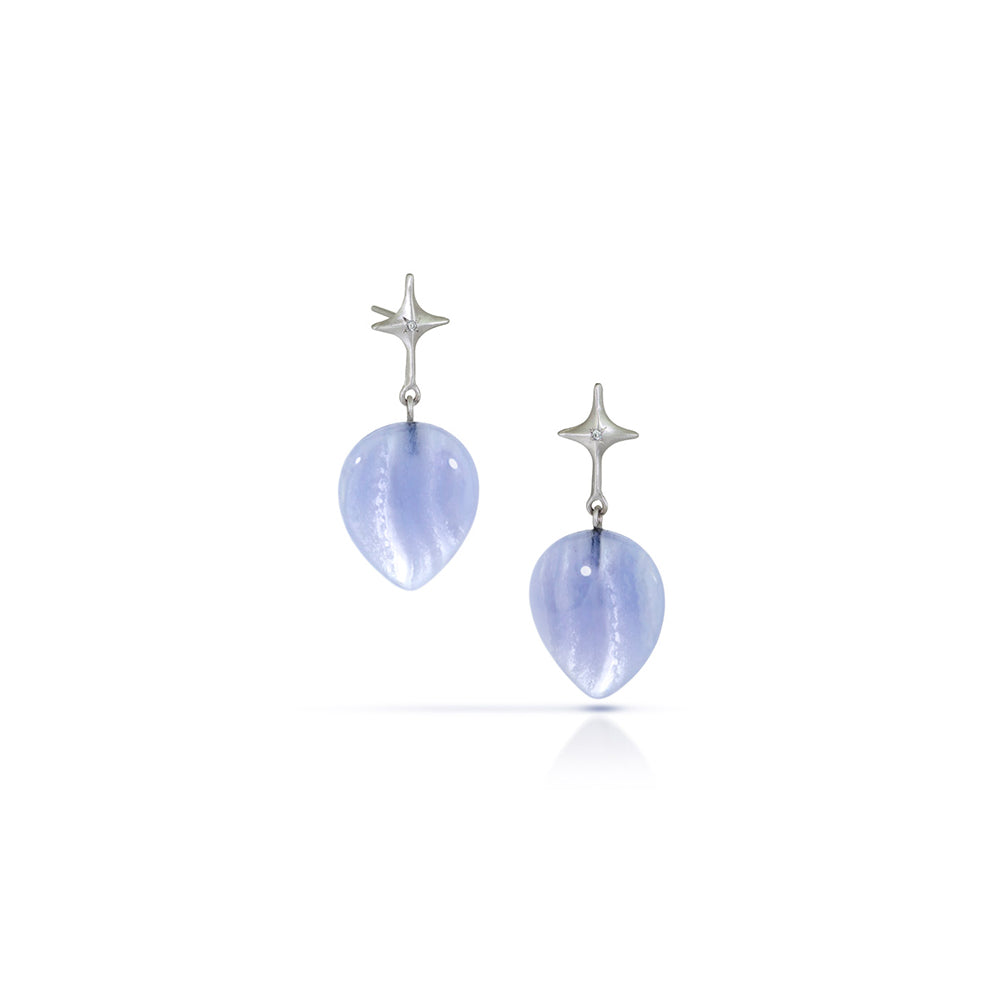 Stella Earrings with Blue Lace Agate