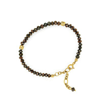 Chocolate Faceted Diamond Bead Bracelet