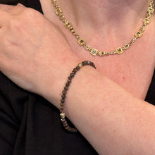 Chocolate Faceted Diamond Bead Bracelet