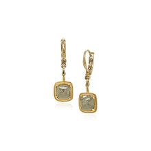 Grey rose cut diamond earrings with lever backs