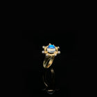 "Embrace" Ring with Moonstone and Diamonds