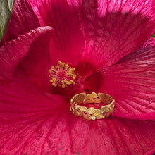 "Flower" Band with Diamonds and Rubies