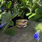 "Stripes" Cigar Ring with 2 Marquise Rubies