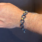 Swirl Link Bracelet with 3 Gold Links