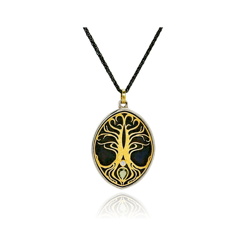 "Tree of Life" Pendant Necklace with Diamond